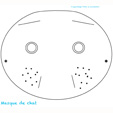 Masque de chat à colorier