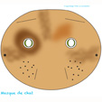 Masque chat 3D coloré