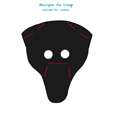 Masque de loup coloré
