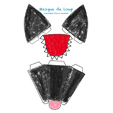 Masque de loup éléments coloré
