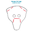 Masque de loup à colorier