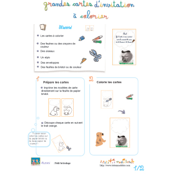 Grandes cartes à colorier