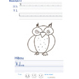 Exercice d'écriture sur le hibou