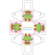 Panier nounours rose