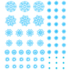 Flocons étoilés bleu ciel