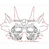 masque de dragon a colorier