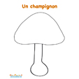 Dessin du gros champignon