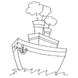 coloriage de bateau
