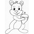 coloriage d'écureuil 2