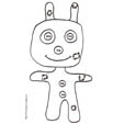 Coloriage du chien animal patchwork