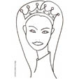 Coloriage du portrait de la princesse