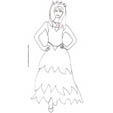 princesse à la robe aux pointes