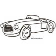 Imprimer le coloriage d'une voiture décapotable