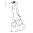 Coloriage de la princesse avec chapeau