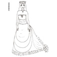 princesse Coloriage de la princesse à la couronne