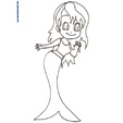 Coloriage jeune sirène n°17