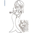 Jeune sirène et gros poisson 18