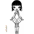 Coloriage de fille doll2