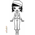 Coloriage de fille doll4