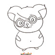 Coloriage de petit hamster