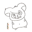 Coloriage de hamster