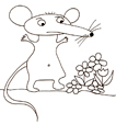 coloriage d'une petite souris