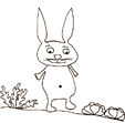 coloriage d'un petit lapin