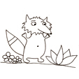 coloriage d'un petit raton