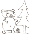 coloriage d'un petit ours