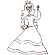 Coloriage de princesse dessin 10