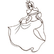 Coloriage de princesse dessin 1