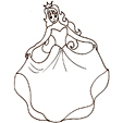 coloriage princesse Coloriage de princesse dessin 2