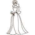 Coloriage de princesse dessin 3
