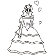 Coloriage de princesse dessin 4