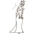 Coloriage de princesse dessin 6