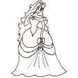 Coloriage de princesse dessin 7
