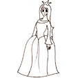 Coloriage de princesse dessin 8