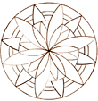 coloriage d'un mandala à la double rosace 