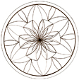 coloriage d'un mandala à la rosace fleur 