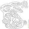 coloriages de lapin chinois à colorier