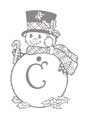 Coloriage lettre "C" du bonhomme de