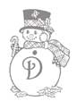 Coloriage lettre "D"