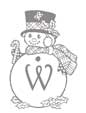 Coloriage lettre "W"