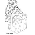 Coloriage du gros cadeau à pois