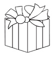 coloriage d'un gros cadeau de Noël