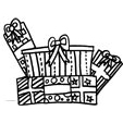 Coloriage de cadeaux dessin 5