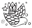 coloriage de la colombe de Noël 