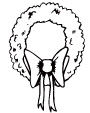 coloriage de la couronne de Noël 