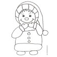 Coloriage d'un enfant de Noël 