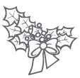 coloriage d'un bouquet de houx 